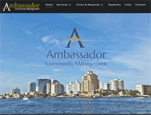 Tablet Screenshot of ambassadormanagement.com